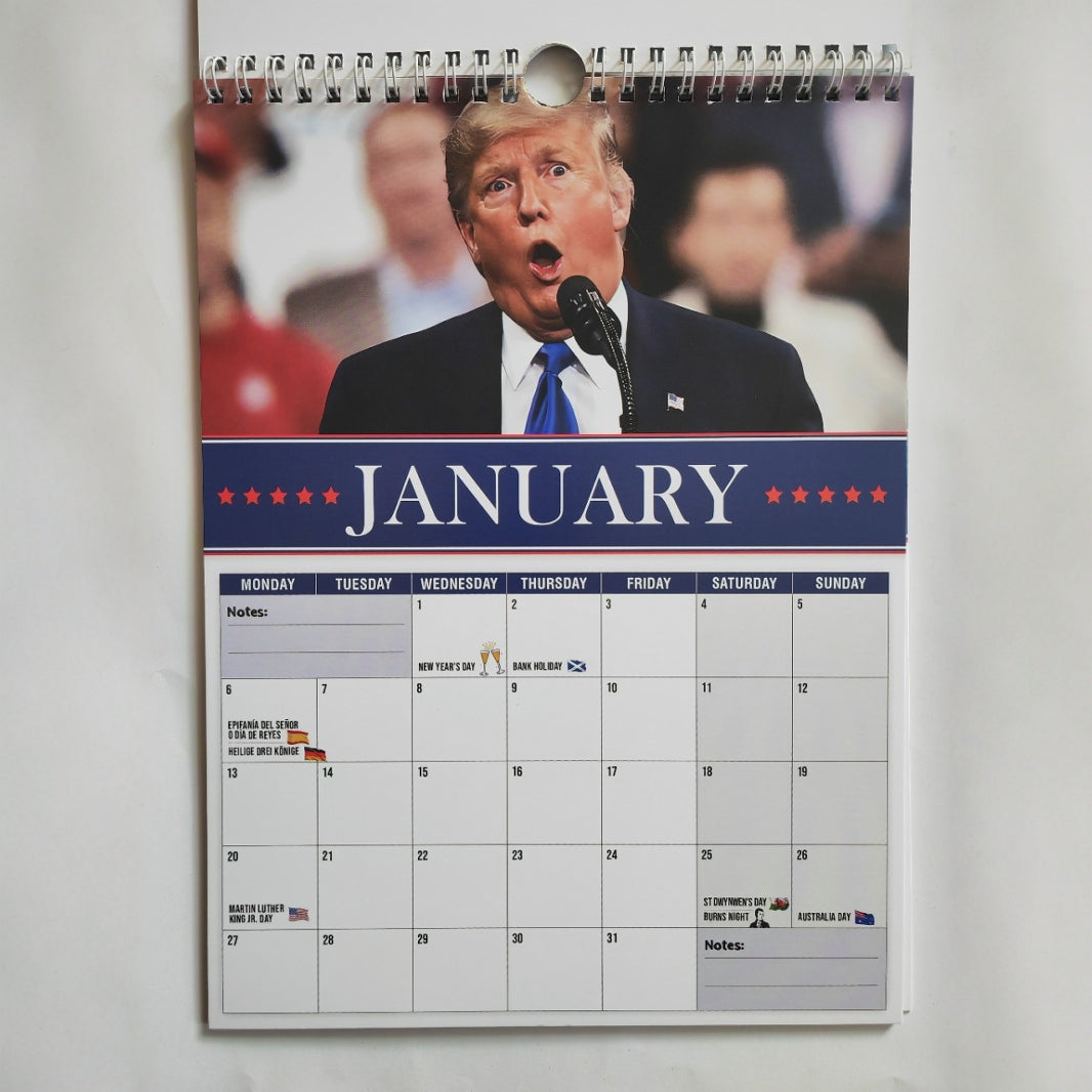 2025 Trump Wall Calendar For a Year of Laughs and Memorable Moments